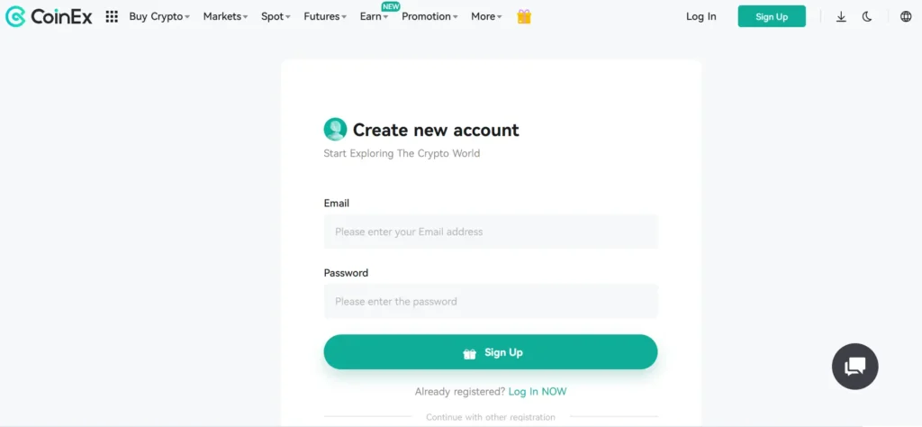 Achte beim CoinEx Konto eröffnen darauf, dass in der Browserzeile am ende "krypto" zu sehen ist. Dadurch sparst du lebenslang Gebühren bei CoinEx.