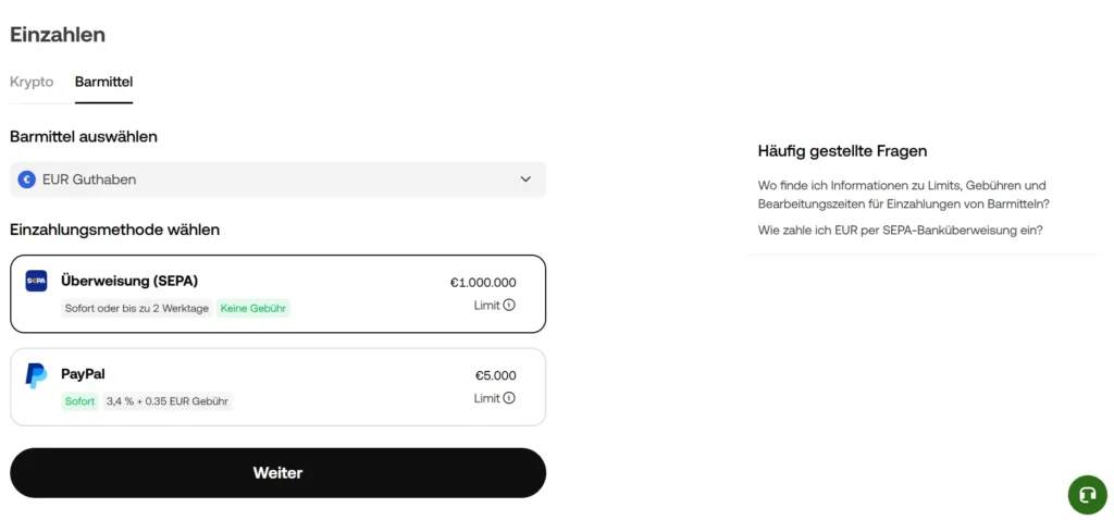 OKX Euro einzahlen