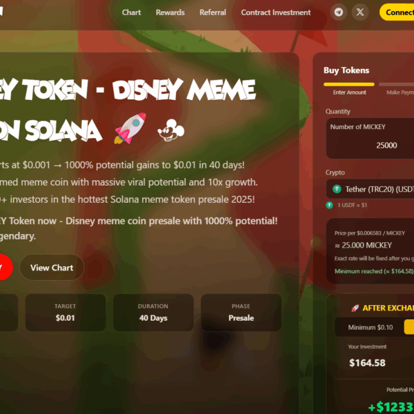 Mickey Token: Countdown zum Ende des Vorverkaufs – Spiel und Wallet stehen in den Startlöchern