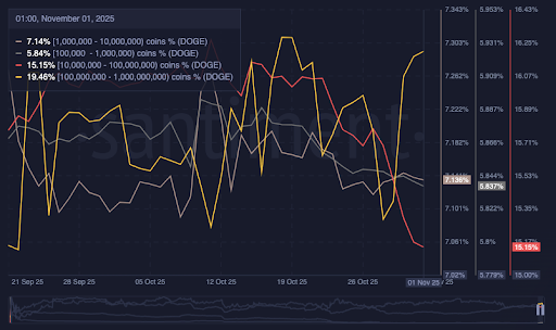 Santiment Grafik Dogecoin Wallets